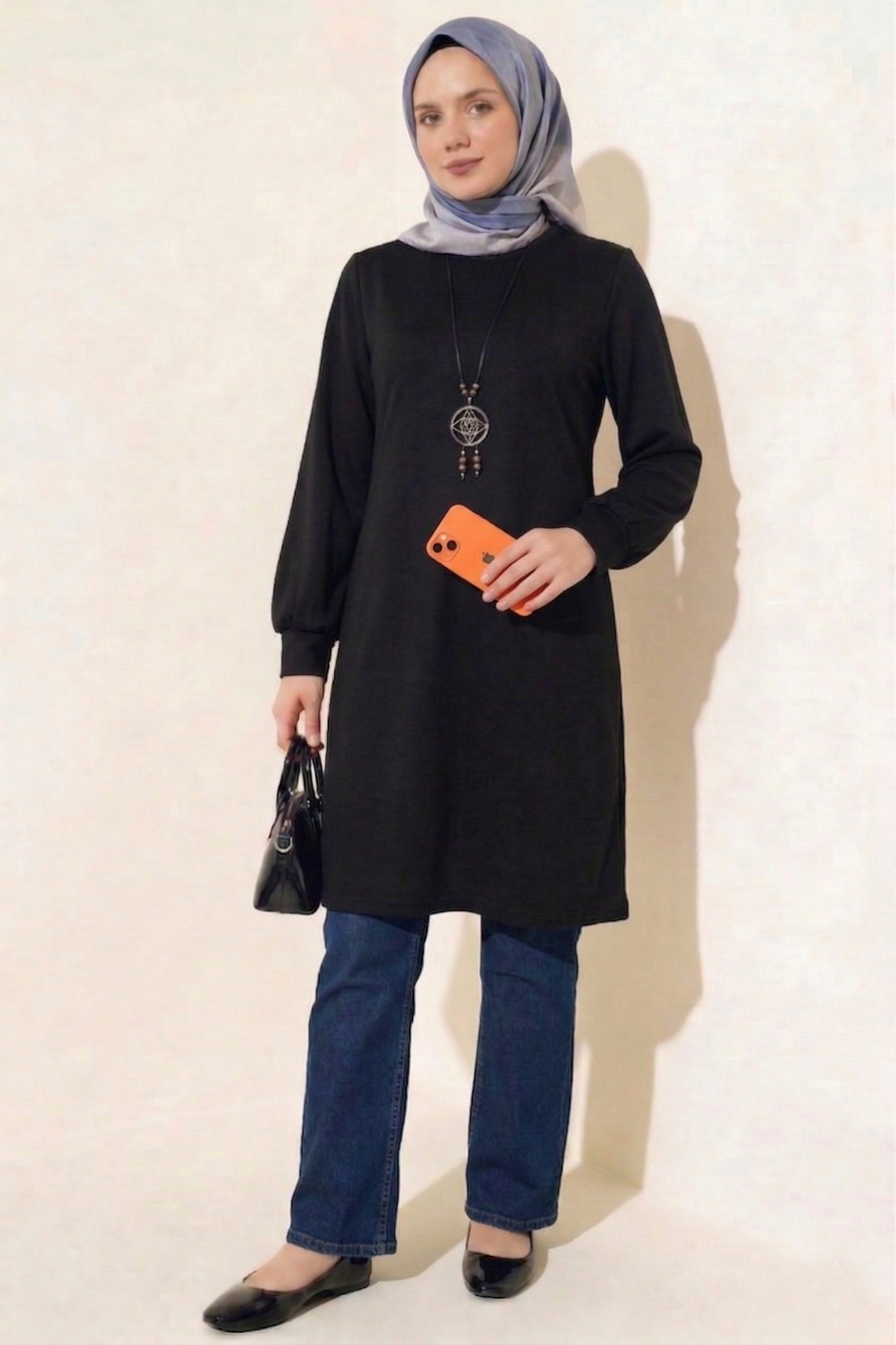Basic Long Sleeve Casual Tunic