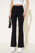 Black Elastic Waist Spanish cut Trouser