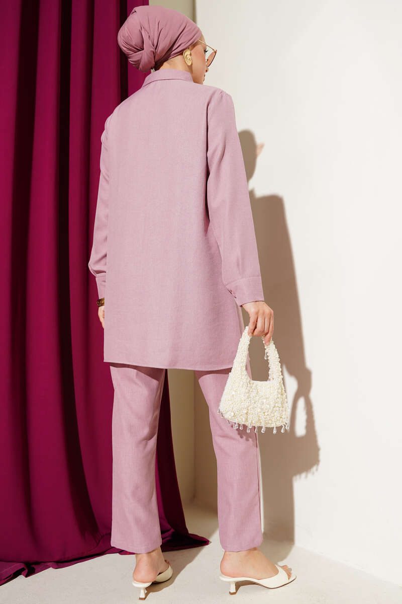 Powder Pink Linen Two-Piece Set