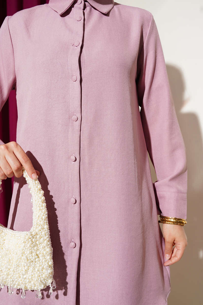 Powder Pink Linen Two-Piece Set