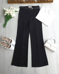 Classic Black Spanish Trouser with Leather Belt