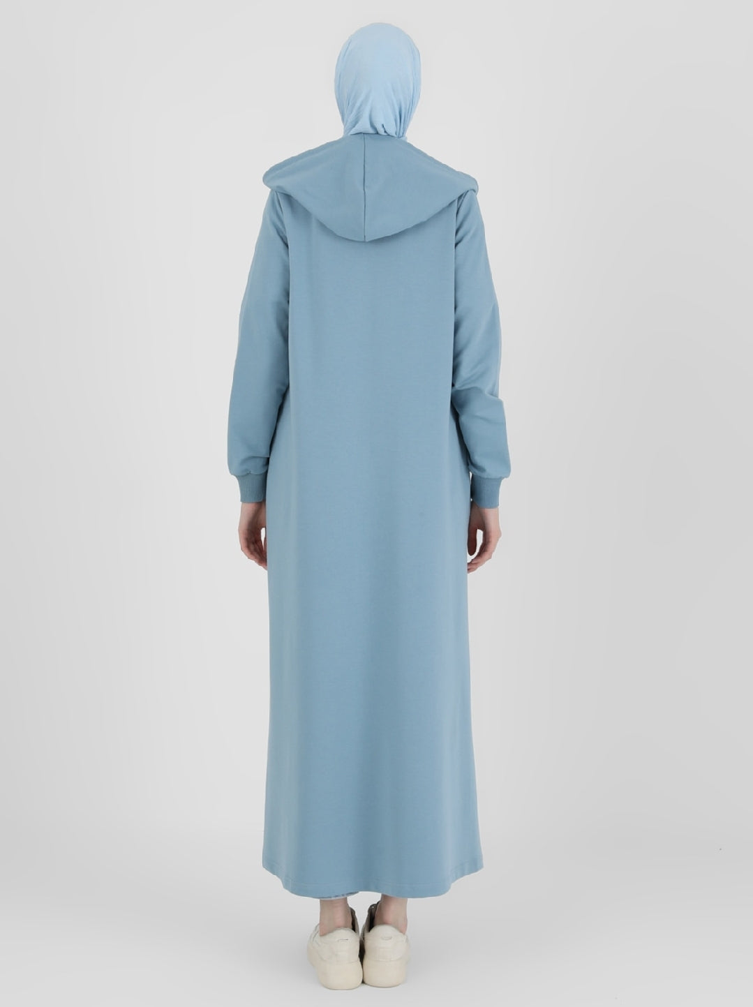 High Quality Cotton Long Hooded Jacket with Zipper