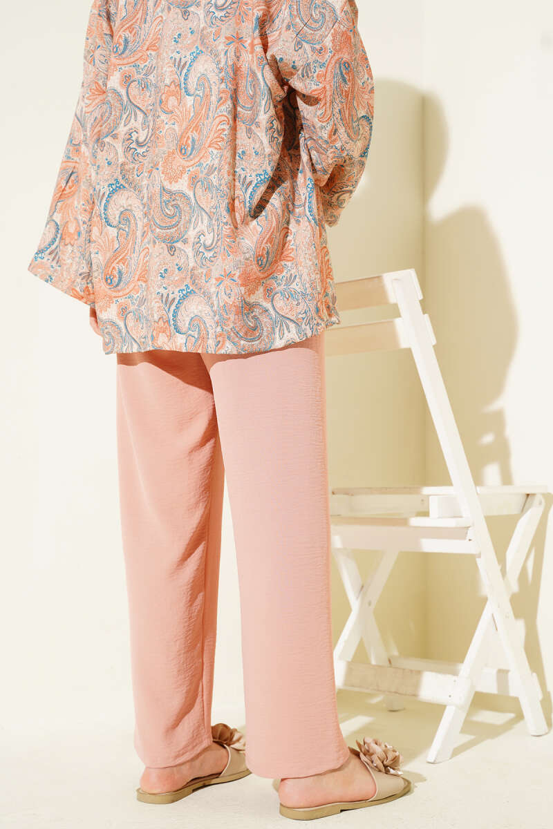 Powder Pink Ayrobin Wide Leg Trousers