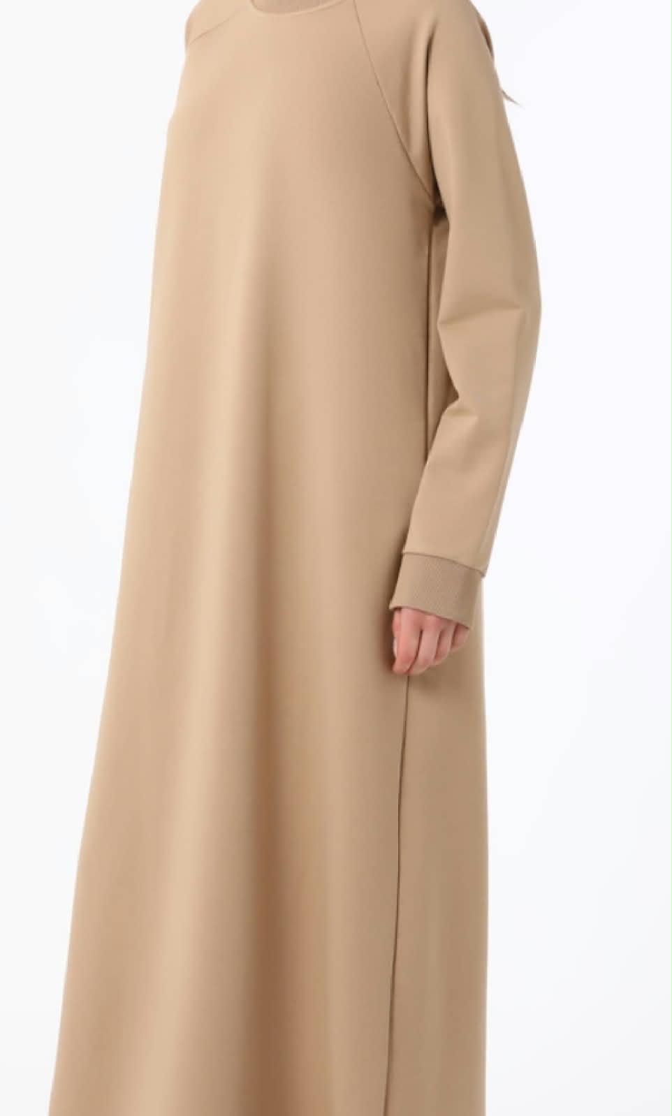 Beige crewneck sweatshirt Dress