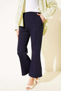 Navy Blue Spanish-style flared trousers