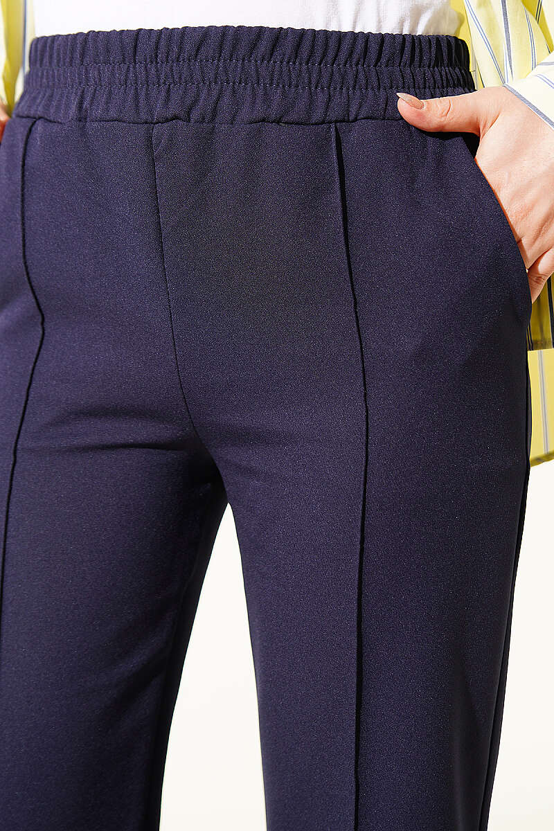 Navy Blue Spanish-style flared trousers