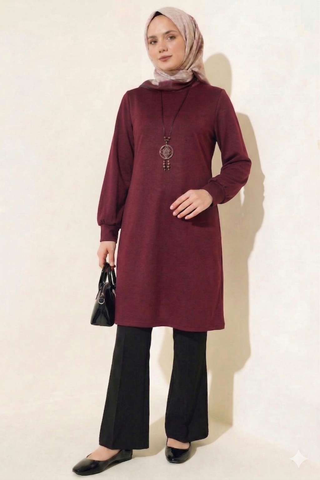 Basic Long Sleeve Casual Tunic