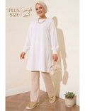 White Loose Fit Casual Tunic